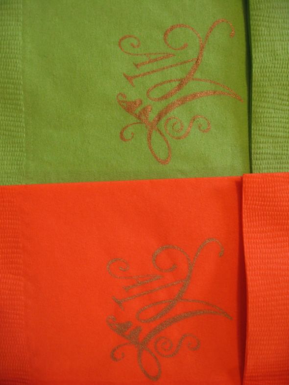 Pics of my DIY Gocco Napkins :  wedding gocco diy napkins IMG 1700