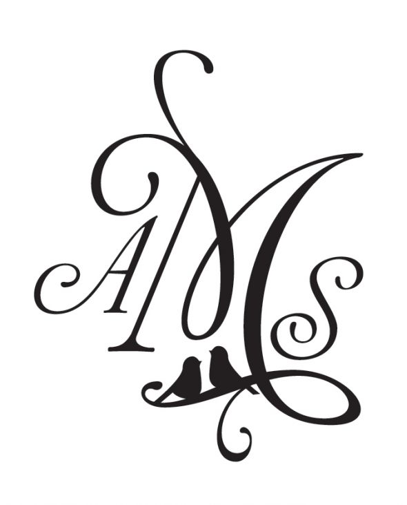 Pics of my DIY Gocco Napkins :  wedding gocco diy napkins Monogram V1