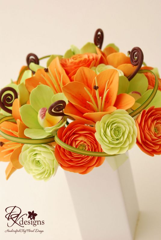 Pictures of my Clay Bouquet from DK Designs Hawaii :  wedding clay bouquet Alison1