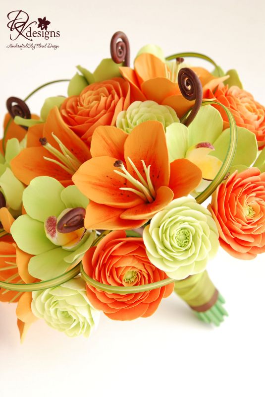 Pictures of my Clay Bouquet from DK Designs Hawaii : wedding clay bouquet Alison10