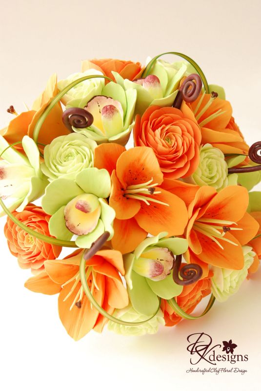 Pictures of my Clay Bouquet from DK Designs Hawaii : wedding clay bouquet Alison12