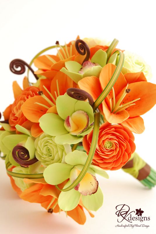 Pictures of my Clay Bouquet from DK Designs Hawaii :  wedding clay bouquet Alison3
