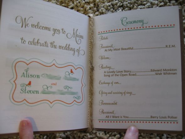 Let me know what you think of my DIY Gocco Program Books (pic heavy) :  wedding diy gocco programs booklet Program6