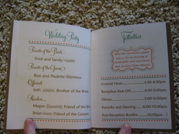 Let me know what you think of my DIY Gocco Program Books (pic heavy) :  wedding diy gocco programs booklet Program7