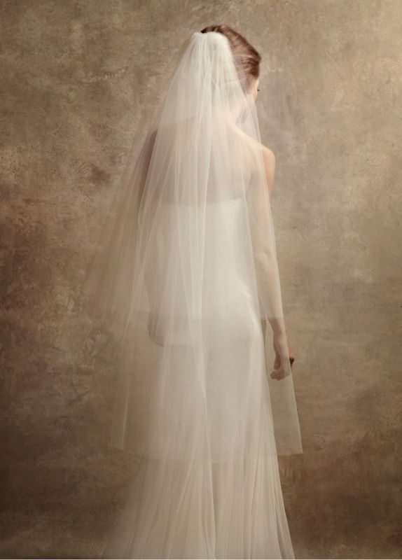 ivory veil white dress