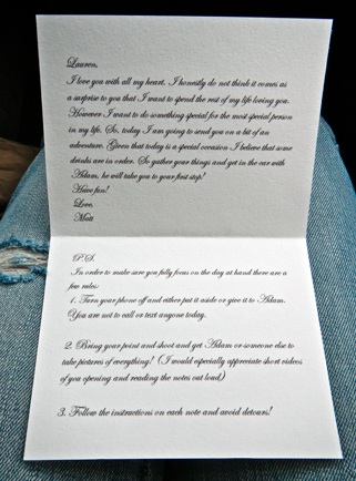A note-worthy surprise proposal! (pi