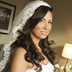 Hairstyles that work with mantilla veils :  wedding Veil Hair