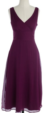 Mrs. Dickerson's BM Dresses: J.Crew Silk Chiffon Sophia Dress in Spiced Wine