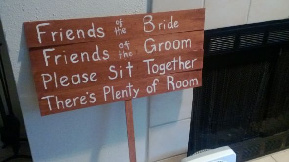 Please Sit Together Sign