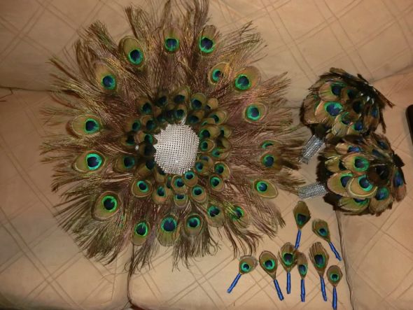 Peacock Feather Bouquets!