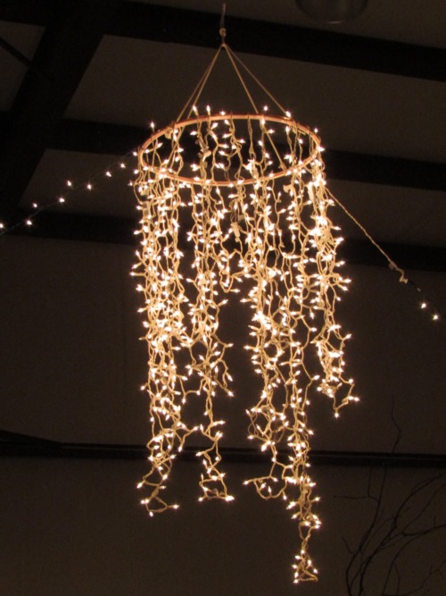 Hula Hoop Chandelier