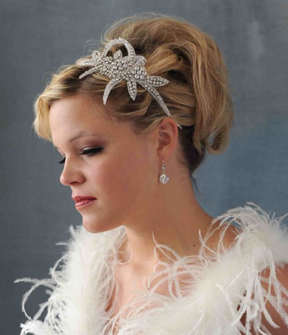 HOLLYWOOD VINTAGE GLAMOUR Bridal headband wedding accessories headband