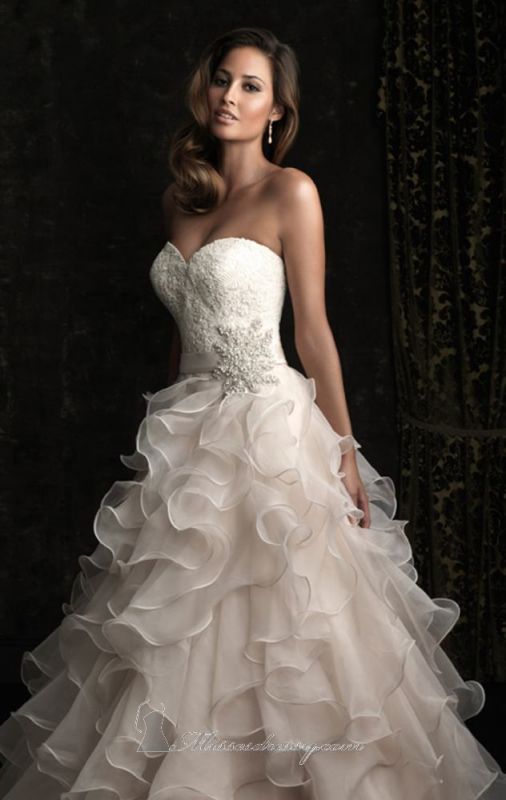 sachin and babi light blue dress SOMERSET | Champagne bridal veil main image 0