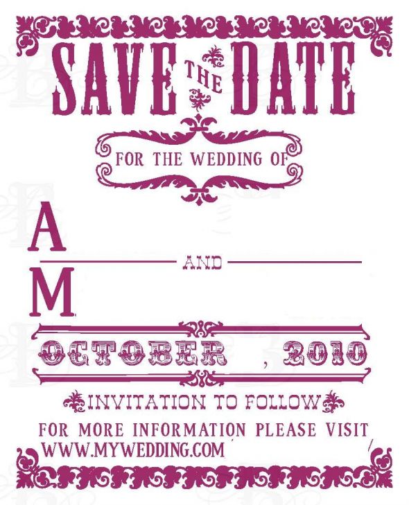 10/10 Save the dates! :  wedding Audrey Save The Date Proof3 Page 1