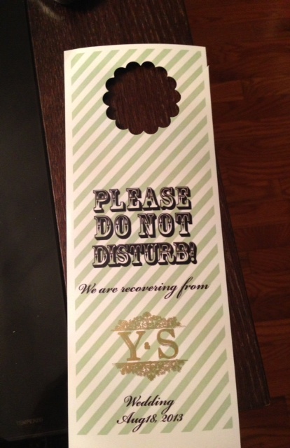 Do not disturb signs