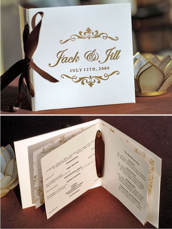 Programs for the ceremony: What are yours like? :  wedding Diy 17a