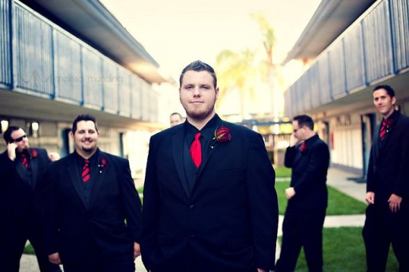 PROFFESIONAL SHOTS (PIC HEAVY) 10-10-10 :  wedding damask red black white black and white red accents san diego windmill carlsbad full figure 67645 445886551458 137689236458 5967507 5206362 N