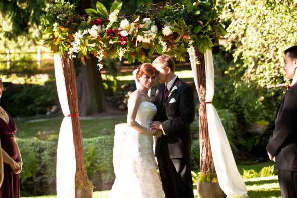 Here's our arch can a christian bride have a chuppah wedding Arch