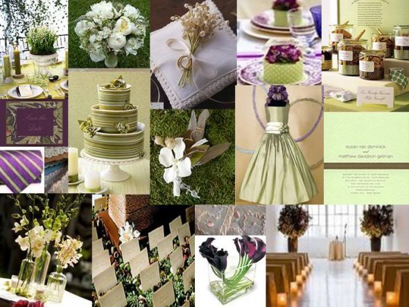 wedding colors decor spring Plum And Chartreuse 1 year ago