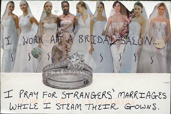 Post Secret :  wedding Pray