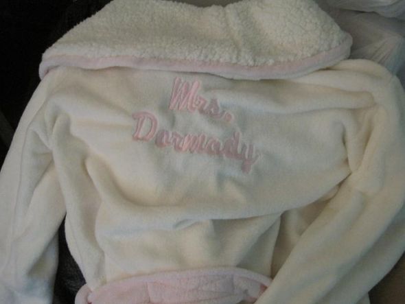 How cute is my FI!?!?! :  wedding Robe