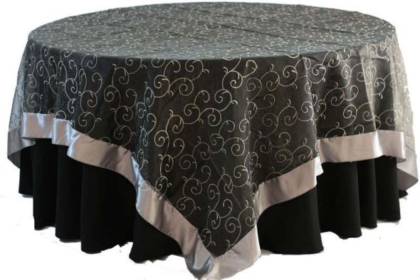 I have these embroidered table runners in silver for rent at 350 each or 