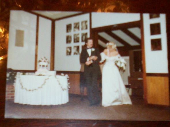 Pics of you in your mom's dress, or mom in her dress, or just the dress! :  wedding 008