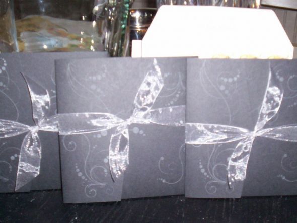 Tying ribbons on pocketfold invitations : wedding ribbon pocketfold invitation diy 63c16d4656b3efb5dd6a89e0f1908398d28e9274
