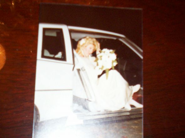 Pics of you in your mom's dress, or mom in her dress, or just the dress! :  wedding Car