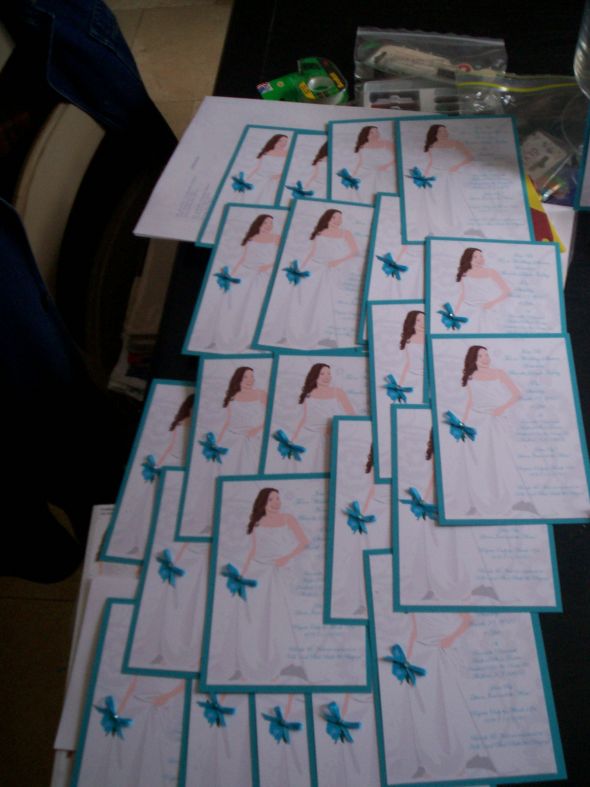 Are you making your bridal shower invites? :  wedding Drying