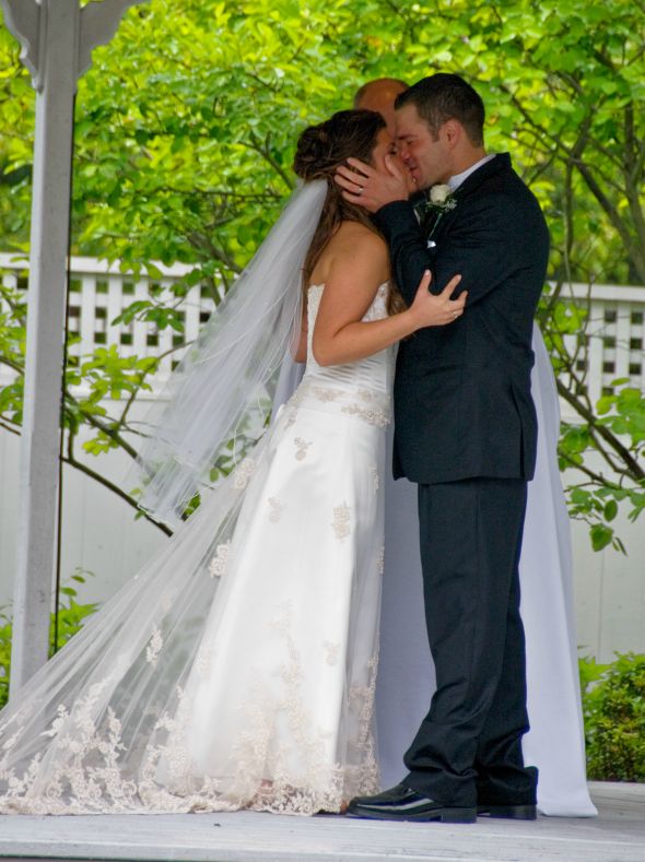 Show me your garden wedding! :  wedding wedding reception outdoors garden Lightened Kiss