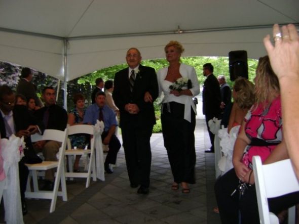 MOB wearing partial white?!! :  wedding mother of bride dress Me  Dad