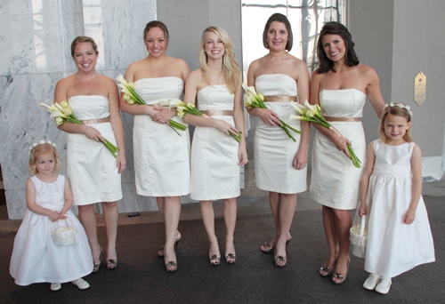 Bridesmaids In White
