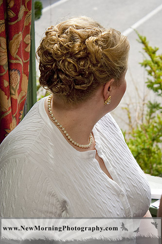 How long did you wedding-day hair take? :  wedding wedding day hair salon time hour do up curly Hair