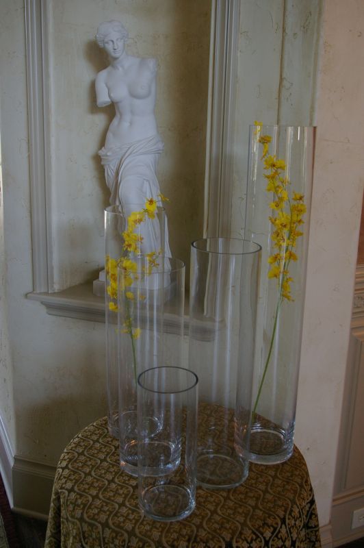 Cylinder vases footed round vases bias footed round vases wedding vase 