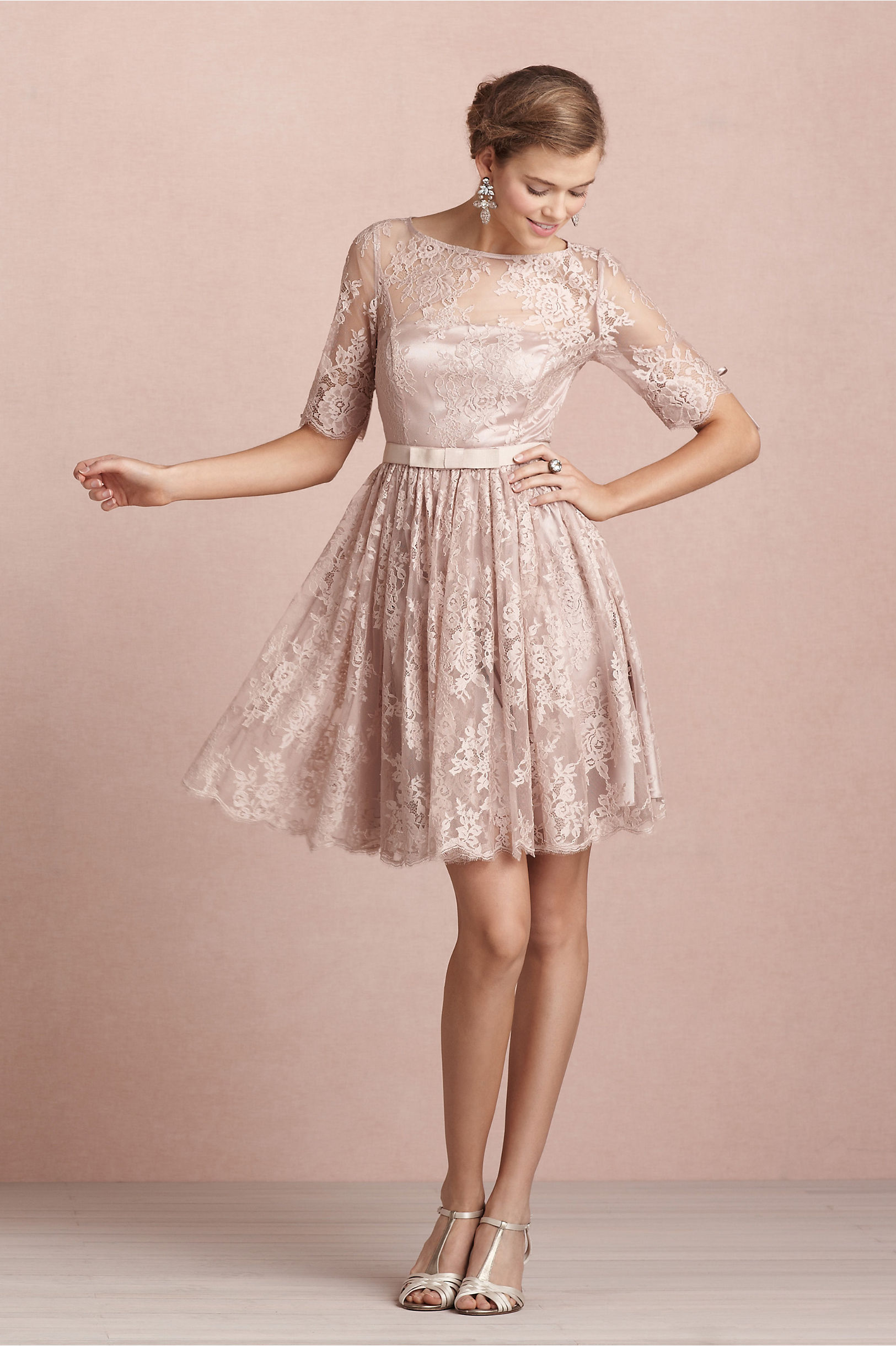 blush winter dress