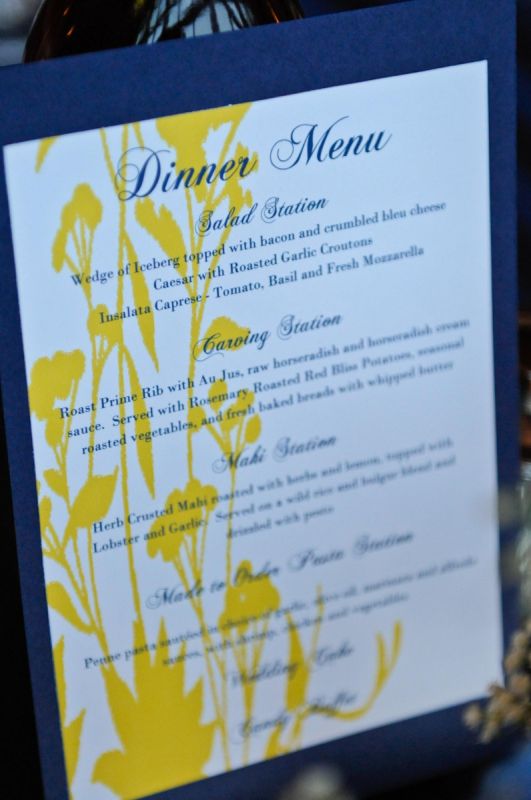 Table menus opposed to one at each place setting? :  wedding Menuresize