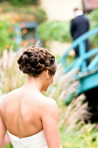 Updo with veil :  wedding First Look 004