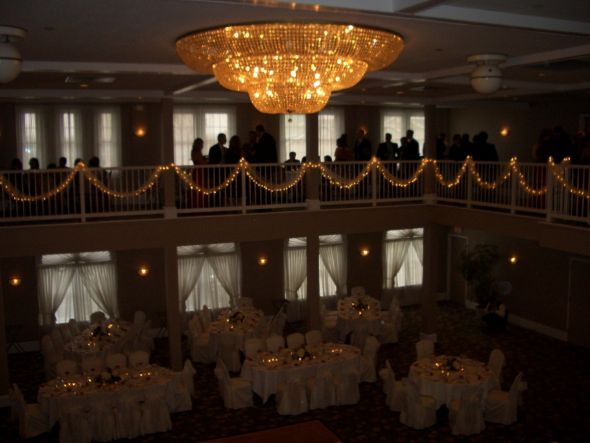 To cover the chairs or to not cover the chairs... that is the question. :  wedding chair covers decor reception Waterview1
