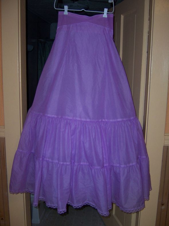 Purple dyed crinoline Size 10 : wedding crinoline dyed purple undergarment 009