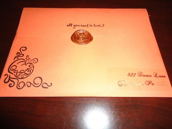 My DIY October Wedding Invites :  wedding diy invites pocket fold october wedding Meep 001 Blur