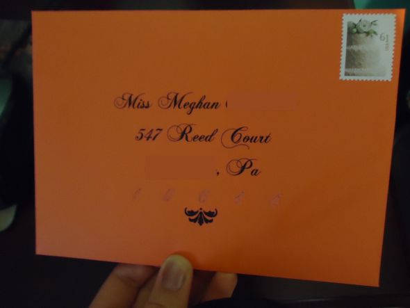 My DIY October Wedding Invites :  wedding diy invites pocket fold october wedding Meep 005 2blur