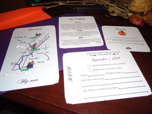 My DIY October Wedding Invites :  wedding diy invites pocket fold october wedding Meep 020 Fuzz