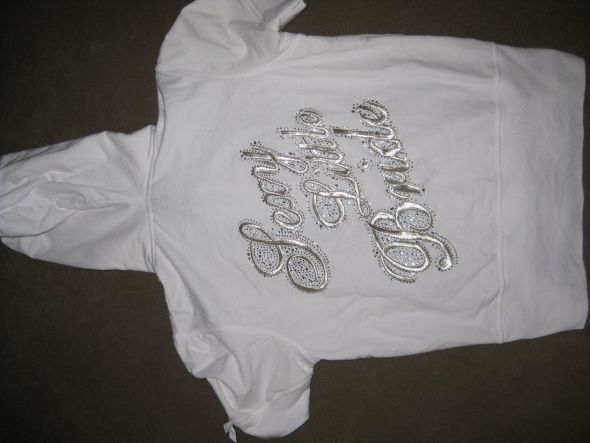 Victoria's Secret Sexy little bride hoodie :  wedding hoodie sexy little bride white silver IMG 0770
