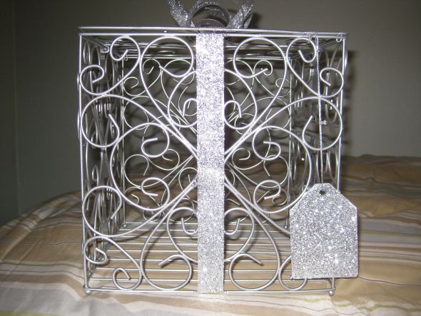 silver gift style card holder wedding card box gift silver IMG 0777 