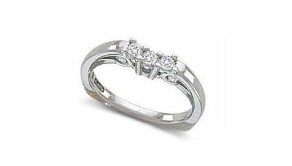 Show me a picture of your solitaire e-ring with curved wedding band(s)! :  wedding solitaire curved wedding band Wedding Band