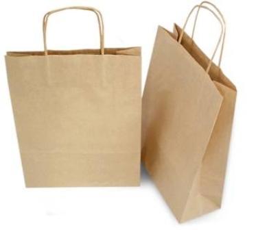 8 x 10 Brown Kraft Bags, Raffia Fans :  wedding navy ivory ceremony diy reception Kraft Bag