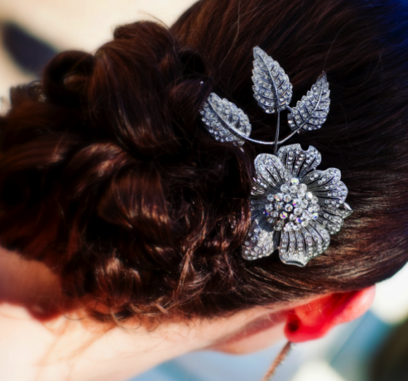 Vintage Rhinestone Large Hair Clip :  wedding hair clip jewelry Hairclip5