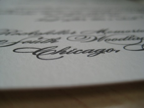 My Semi-Homemade Invitation Suite :  wedding invitations diy invitation suite letterpress gocco Wbletterpress