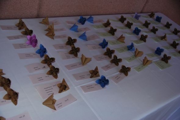 Non-traditional escort cards : wedding Re Size Escort Cards